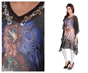 LADYBOND:: Digital Printed Poncho/Kaftan